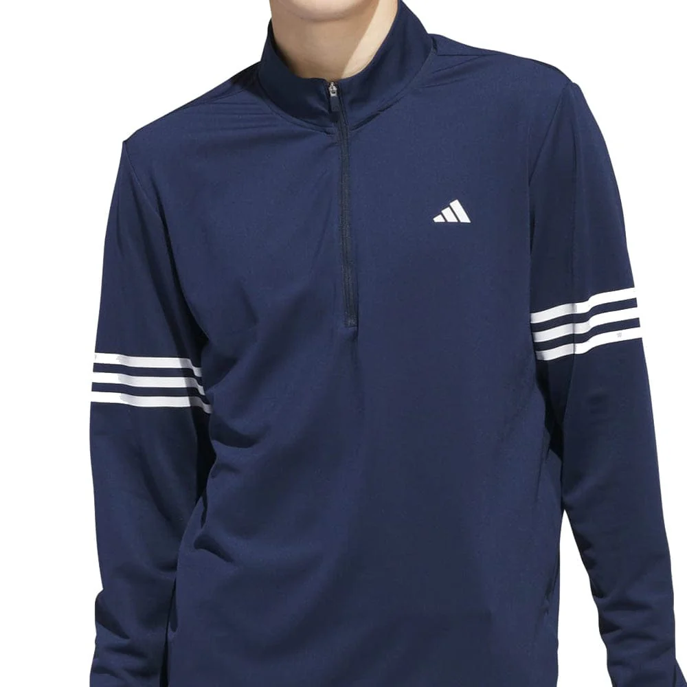 adidas 3-Stripes Half-Zip Top - Collegiate Navy - Image 5