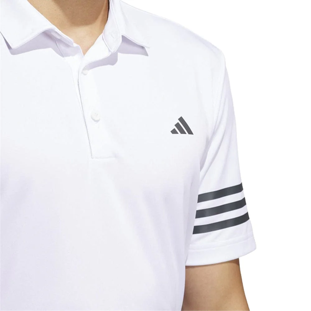 adidas 3-Stripes Polo Shirt - White - Image 3