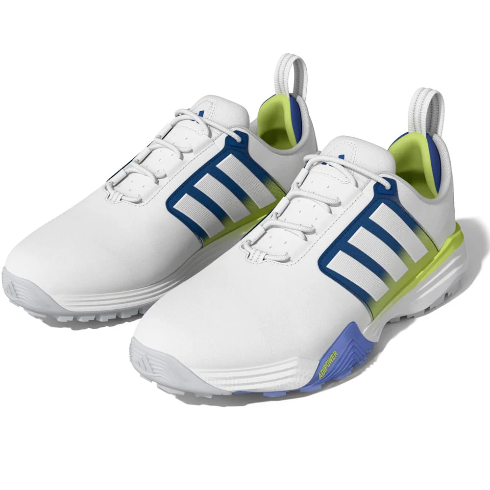adidas Adipower 26 Waterproof Spikeless Shoes - Footwear White/Dual Indigo/Frozen Lemon - Image 2
