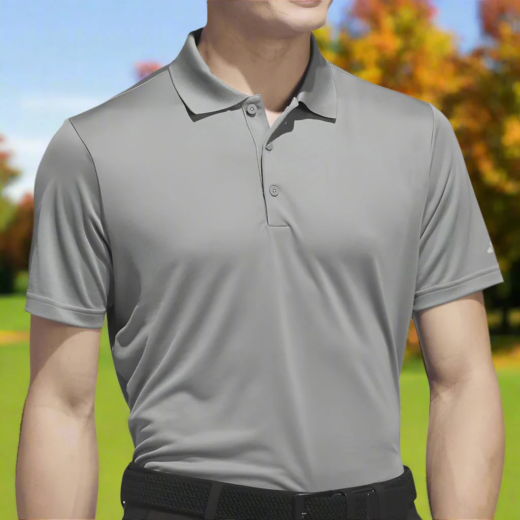 adidas Core Performance Primegreen Polo Shirt - Grey Heather - Image 5