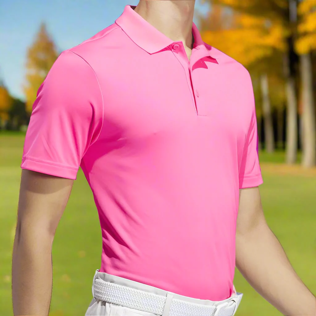 adidas Core Performance Primegreen Polo Shirt - Solar Pink - Image 5
