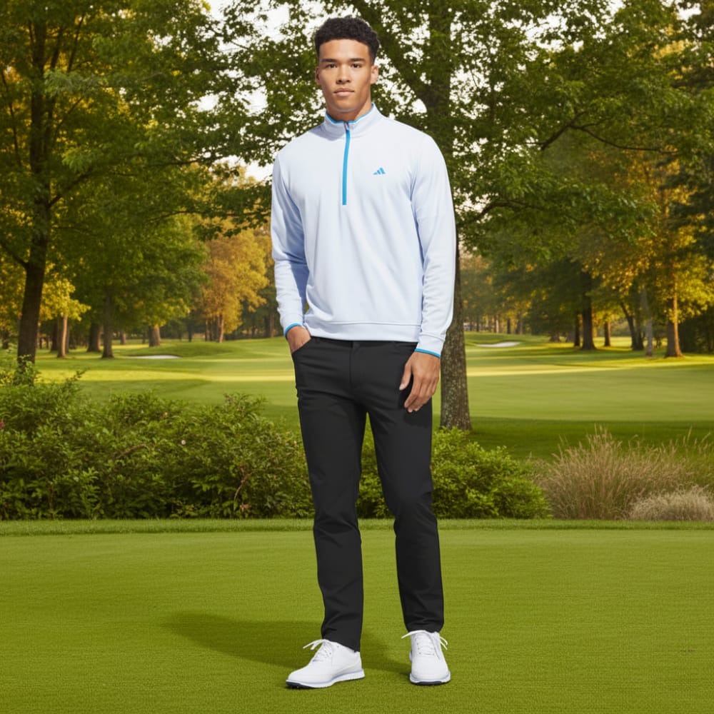 adidas Lightweight Half-Zip Top - Crystal Sky - Image 4