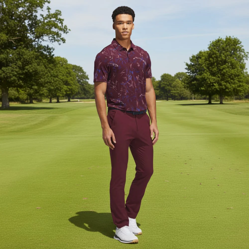 adidas Mens Ultimate365 Tapered Trousers - Maroon - Image 4