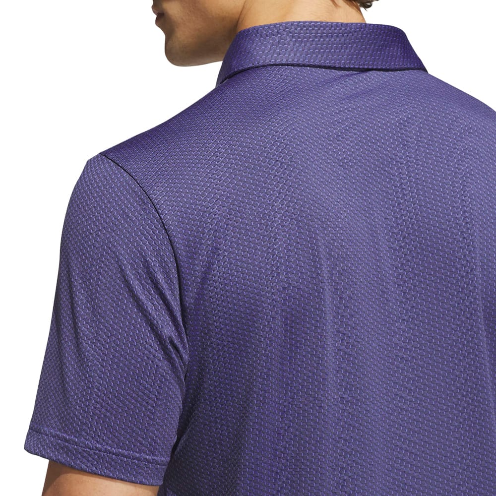 adidas Performance Textured Polo Shirt - Dual Indigo/Black - Image 4