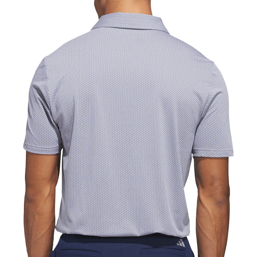 adidas Performance Textured Polo Shirt - White/Collegiate Navy - Image 3