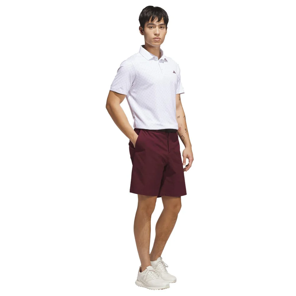 adidas Performance Two-Color Stripe Polo Shirt - White/Frozen Turbo - Image 4