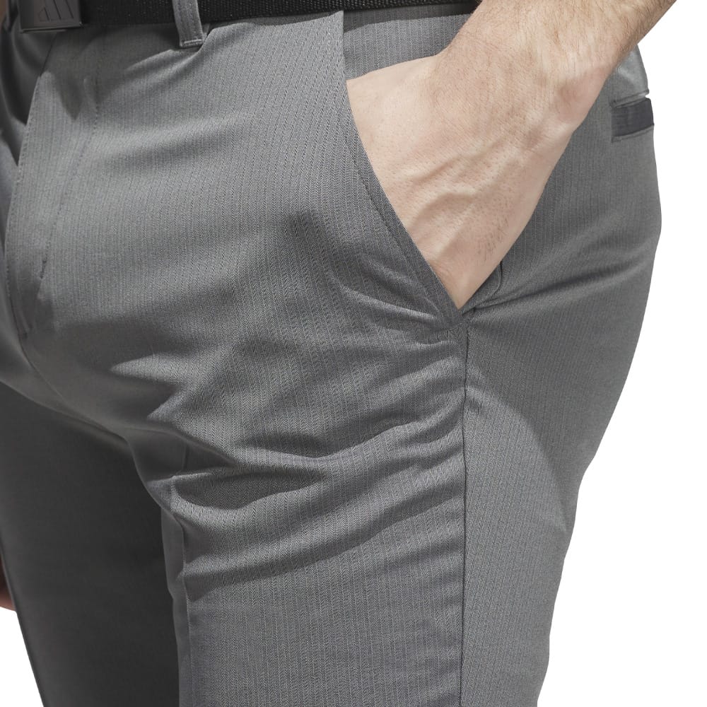 adidas Ultimate365 Classic Pinstripe Trouser - Black/Grey Four - Image 4
