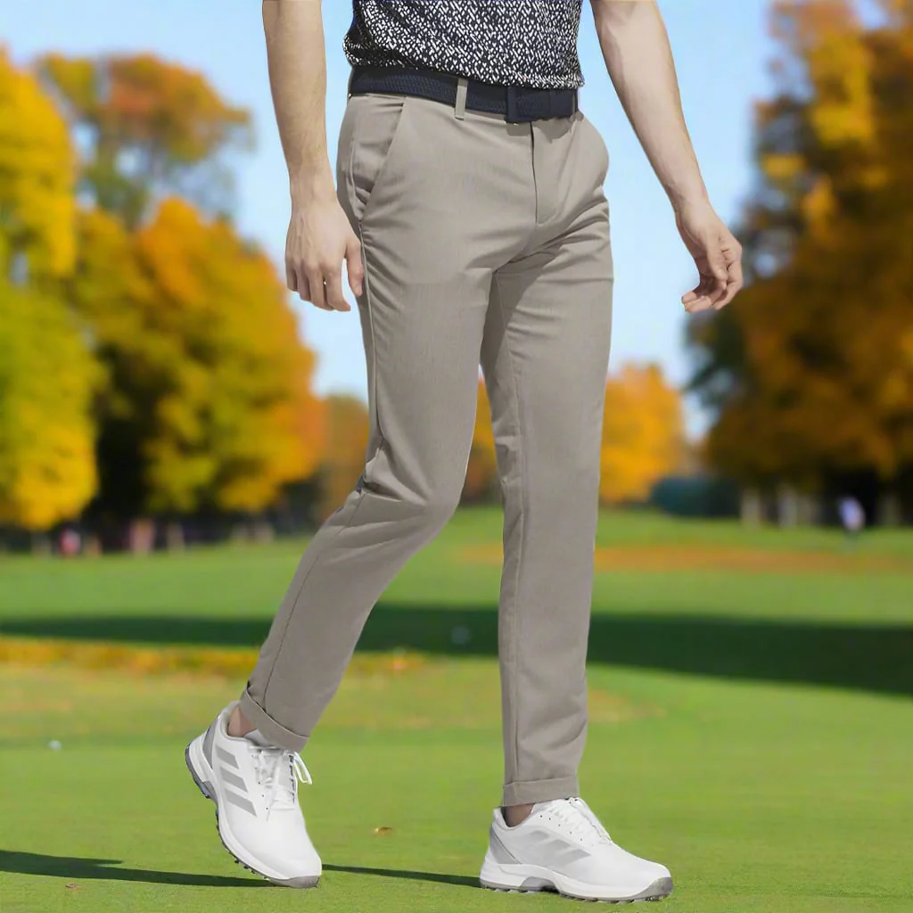adidas Ultimate365 Classic Pinstripe Trouser - Putty Beige - Image 6