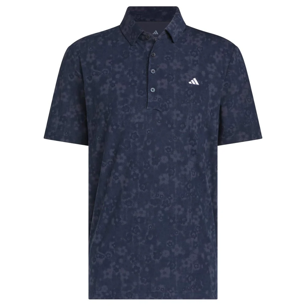 adidas Ultimate365+ Climacool Butterspun Mighty Blossom Print Polo Shirt - Collegiate Navy