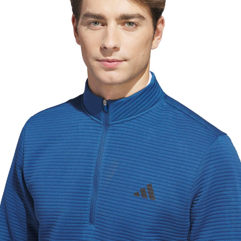 adidas Ultimate365 DWR Textured Quarter Zip Pullover - Dusky Petrol - Image 5