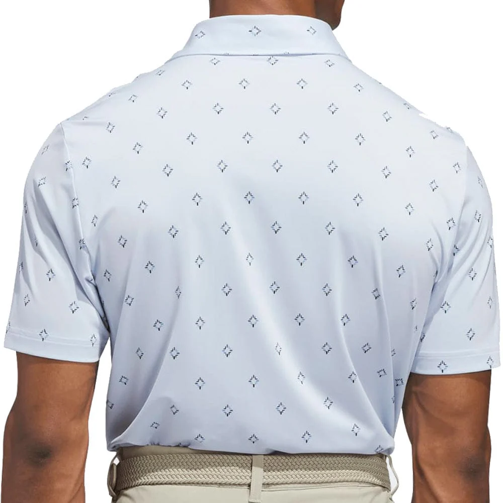adidas Ultimate365 Essence Print Climacool Polo Shirt - Crystal Sky - Image 2