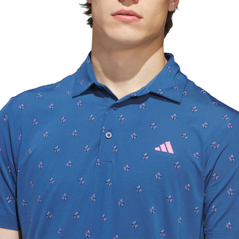 adidas Ultimate365 Essence Print Climacool Polo Shirt - Dusky Petrol - Image 4