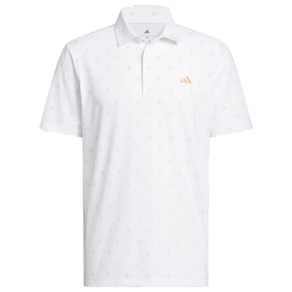 adidas Ultimate365 Essence Print Climacool Polo Shirt - White - Image 5