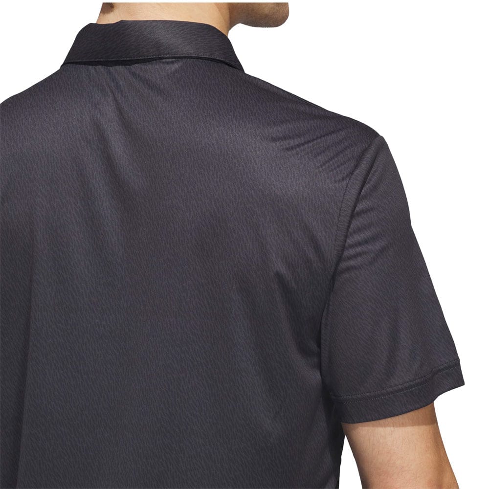 adidas Ultimate365 Feather Print Polo Shirt - Carbon/Black - Image 5