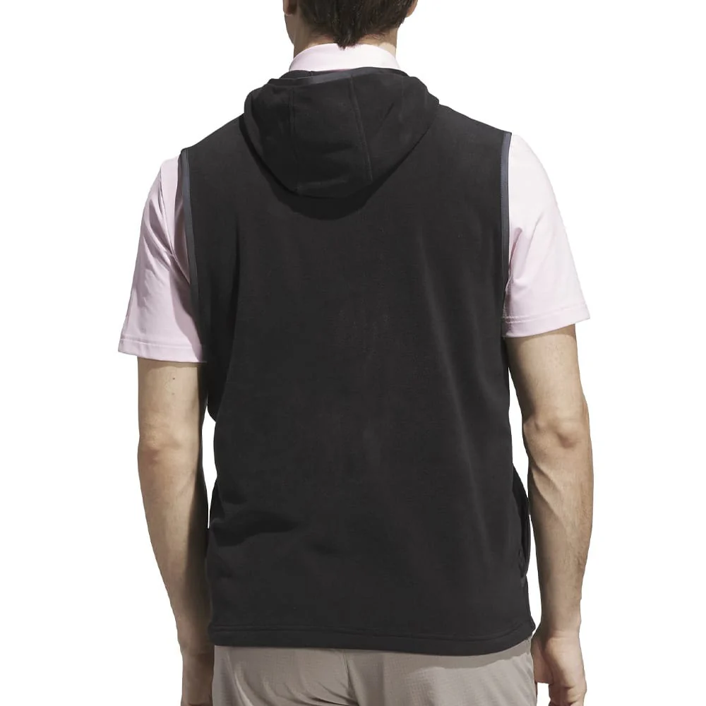 adidas Ultimate365 Fleece Hoodie Full-Zip Vest - Black - Image 3