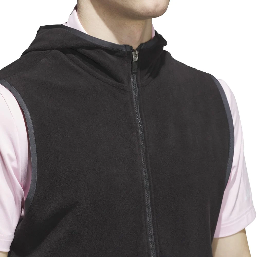 adidas Ultimate365 Fleece Hoodie Full-Zip Vest - Black - Image 5