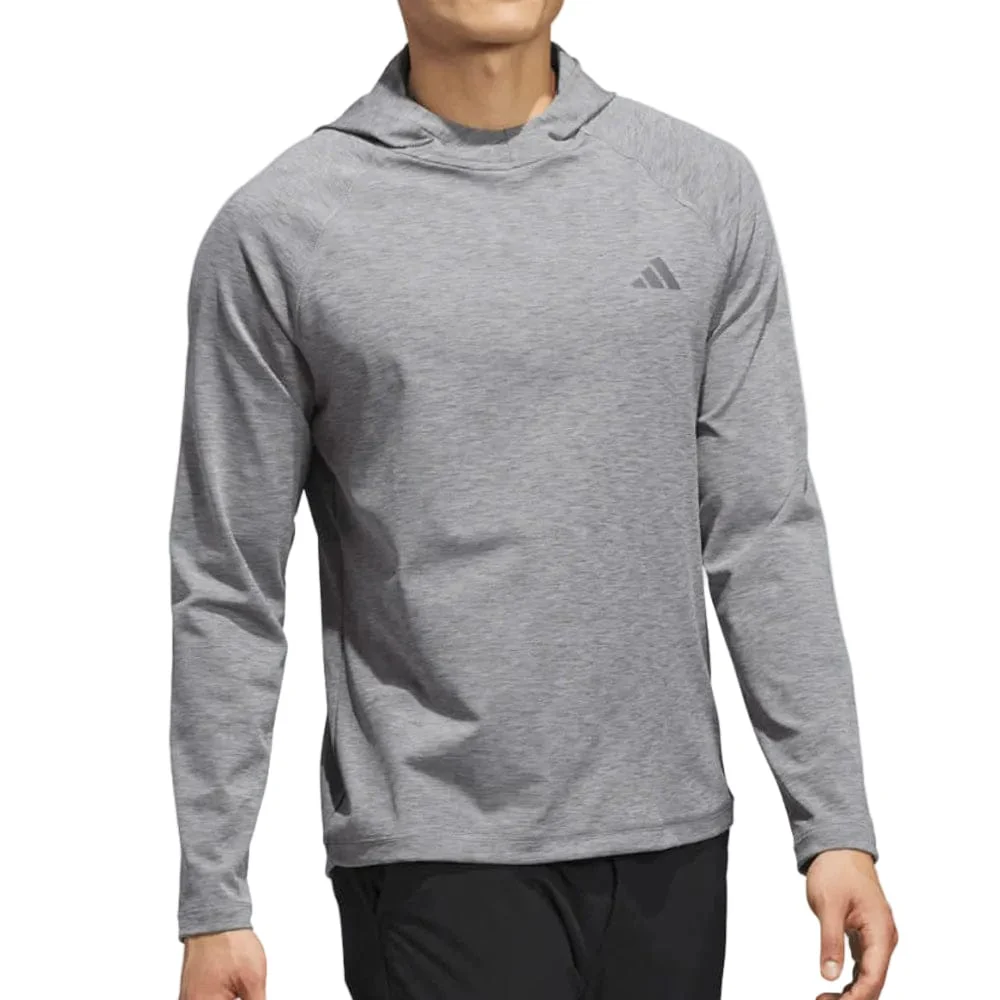 adidas Ultimate365 Heather Hoodie - Black Melange - Image 4