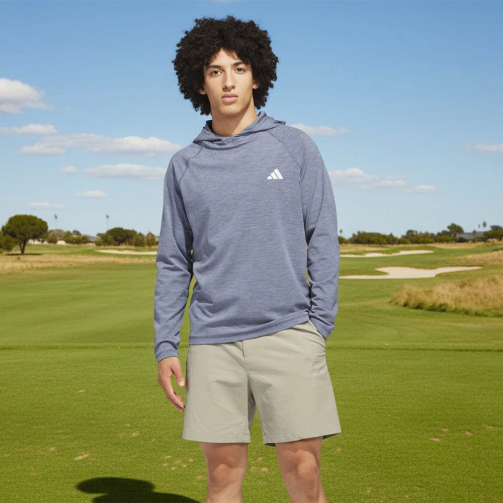 adidas Ultimate365 Heather Hoodie - Collegiate Navy Mel. - Image 4