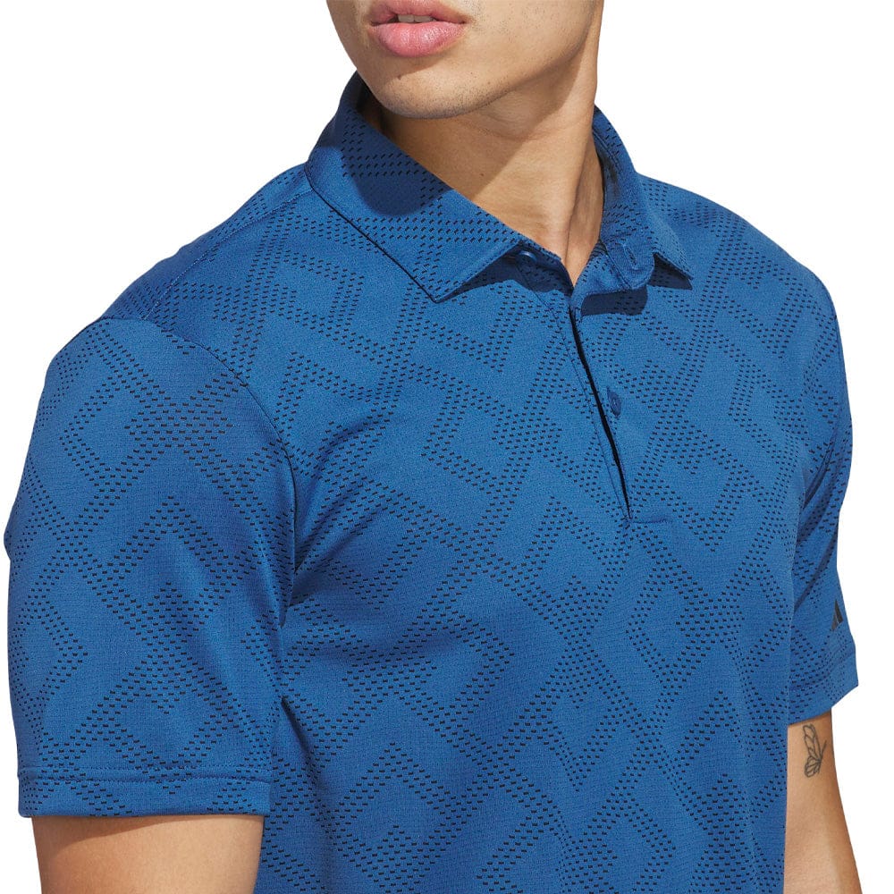 adidas Ultimate365 Jacquard Polo Shirt - Dusky Petrol/Black - Image 4