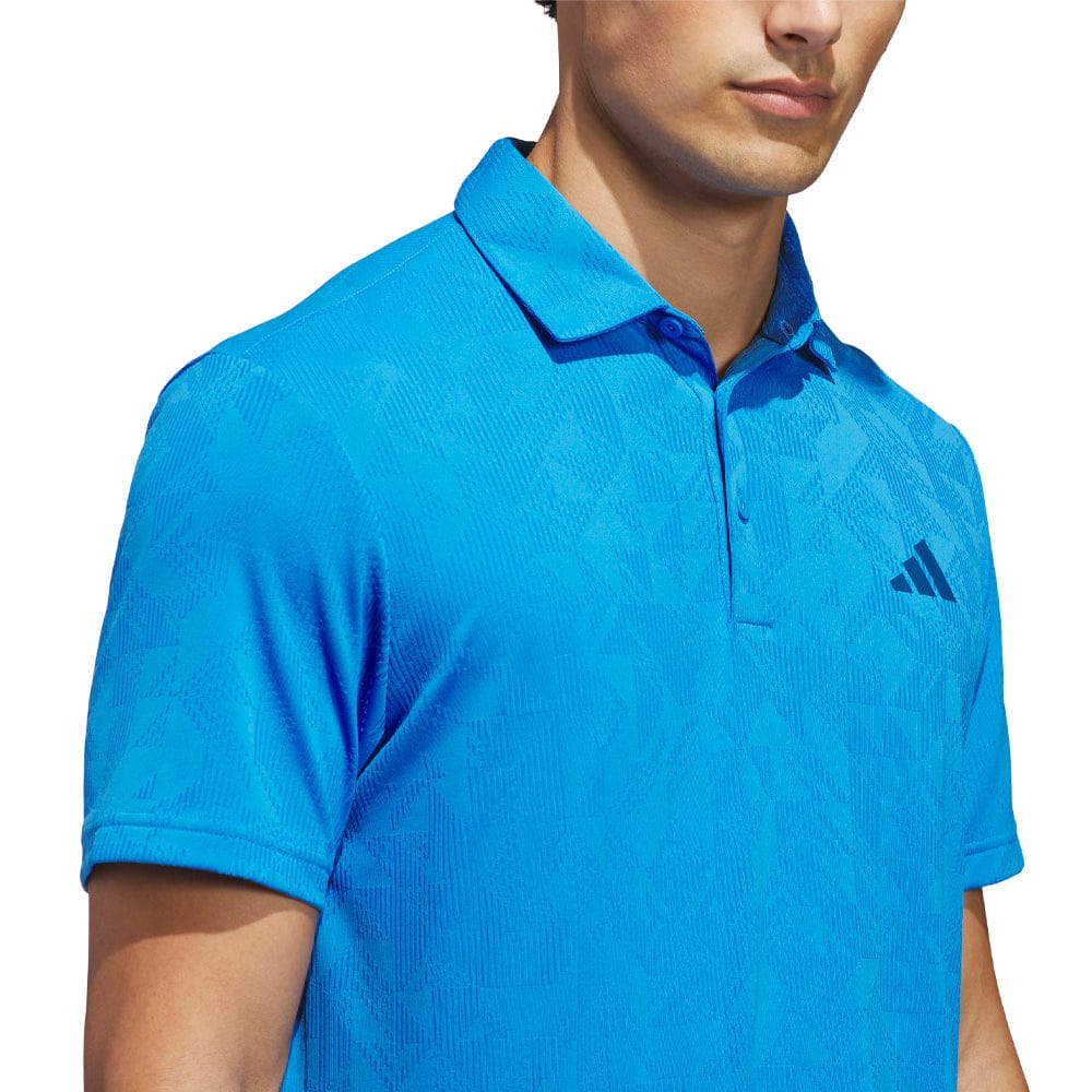 adidas Ultimate365 Jacquard Polo Shirt - Lucid Ray Blue - Image 5