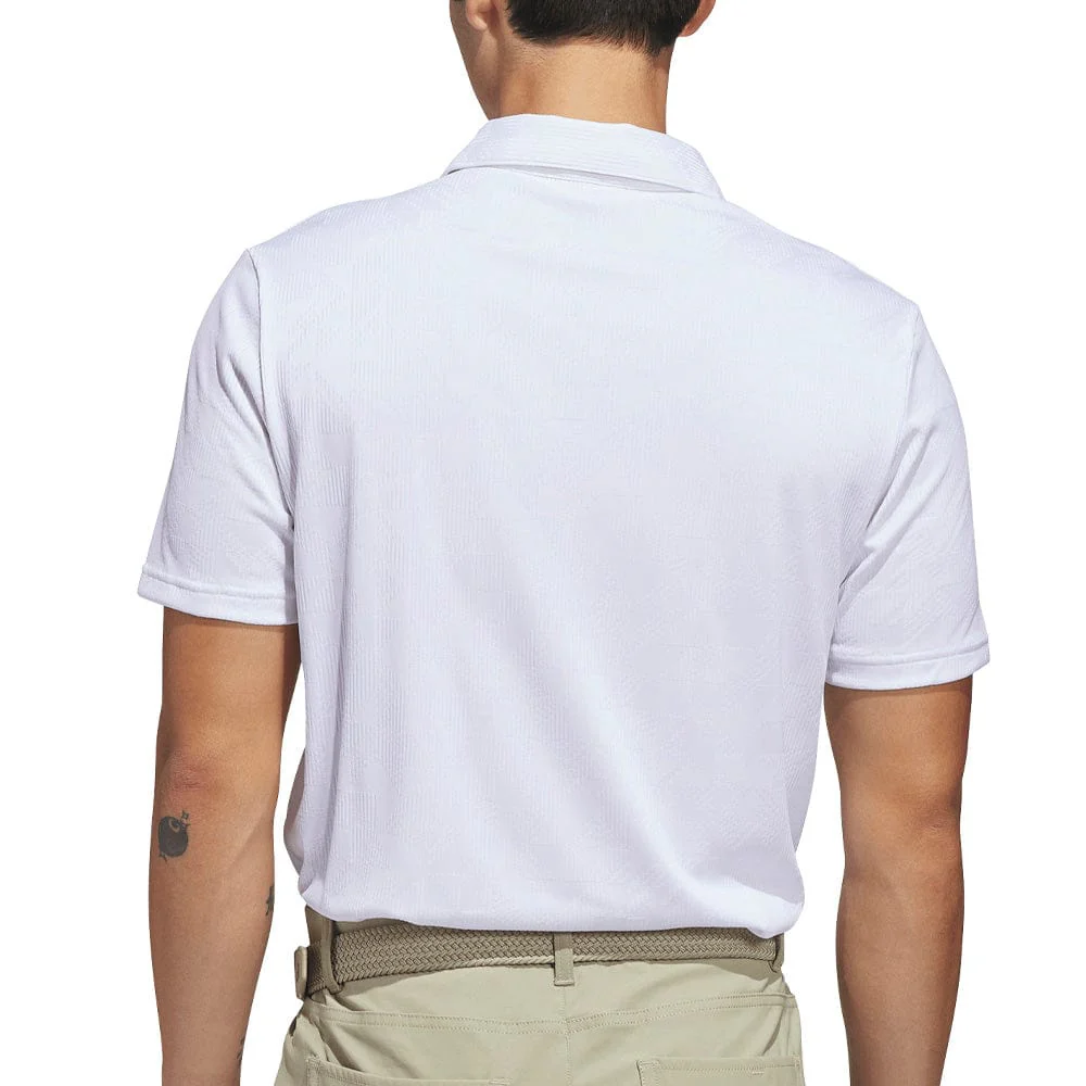 adidas Ultimate365 Jacquard Polo Shirt - White - Image 3