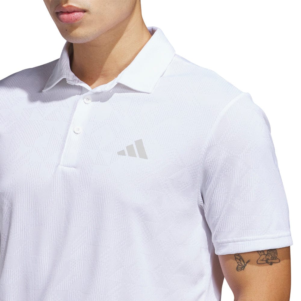 adidas Ultimate365 Jacquard Polo Shirt - White - Image 5