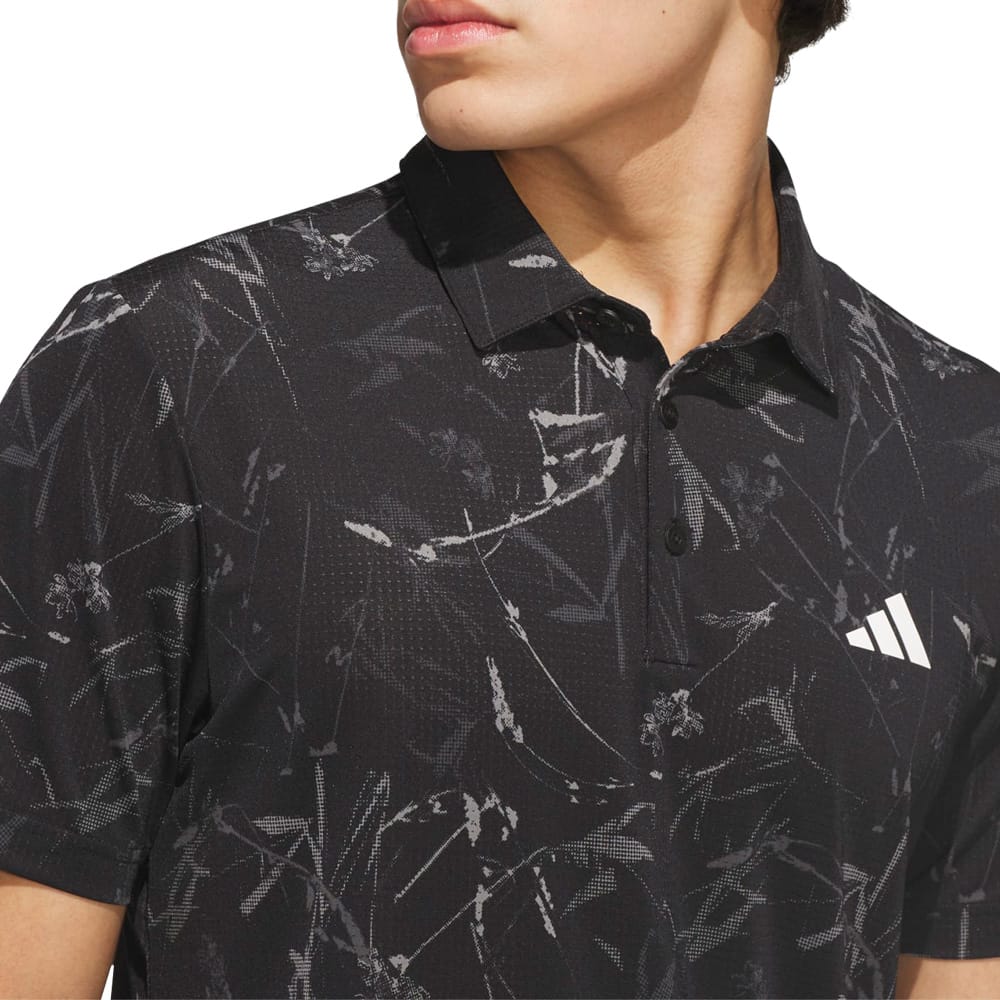 adidas Ultimate365 Mesh Climacool Polo Shirt - Black - Image 3