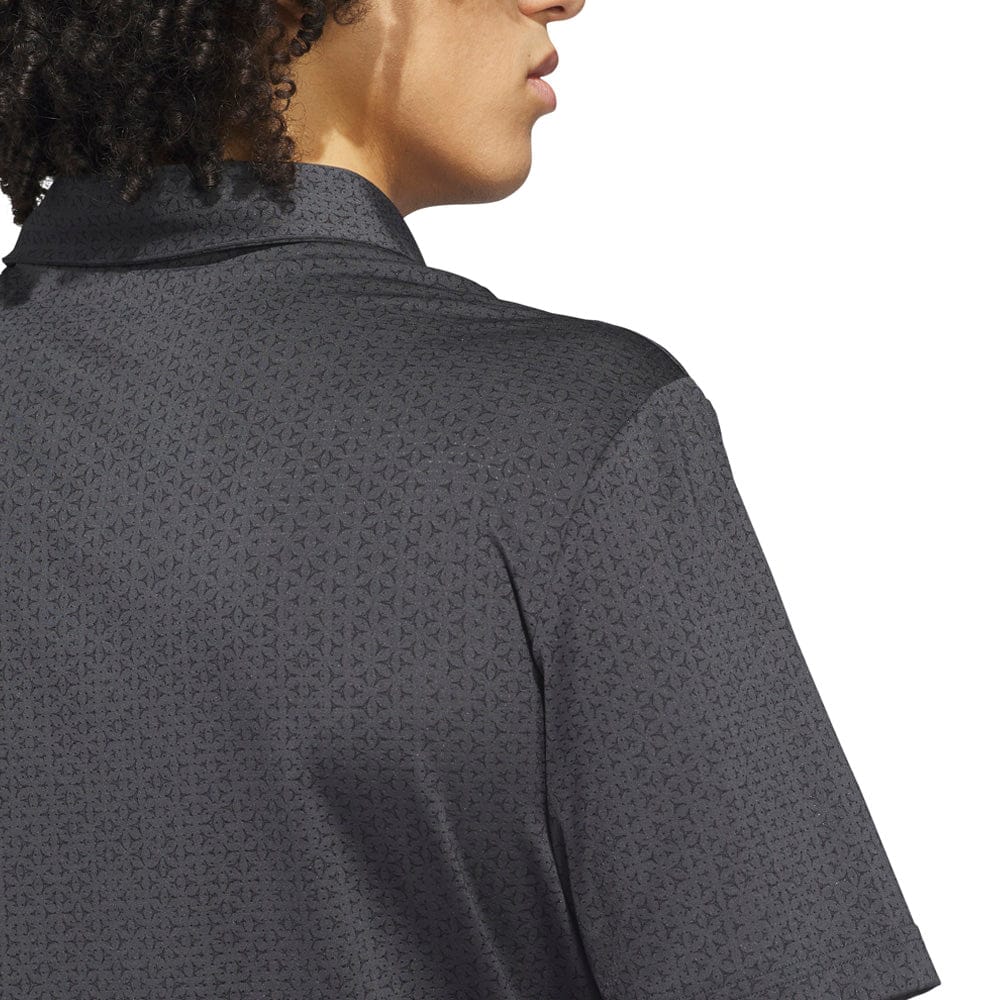 adidas Ultimate365 Mesh Tango Print Climacool Polo Shirt - Black/Carbon - Image 5