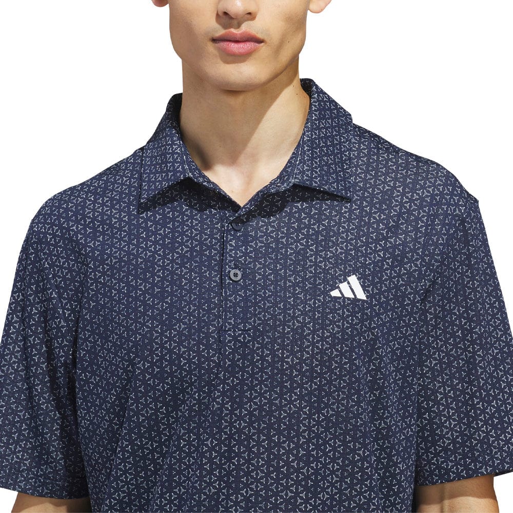 adidas Ultimate365 Mesh Tango Print Climacool Polo Shirt - Collegiate Navy/White - Image 5