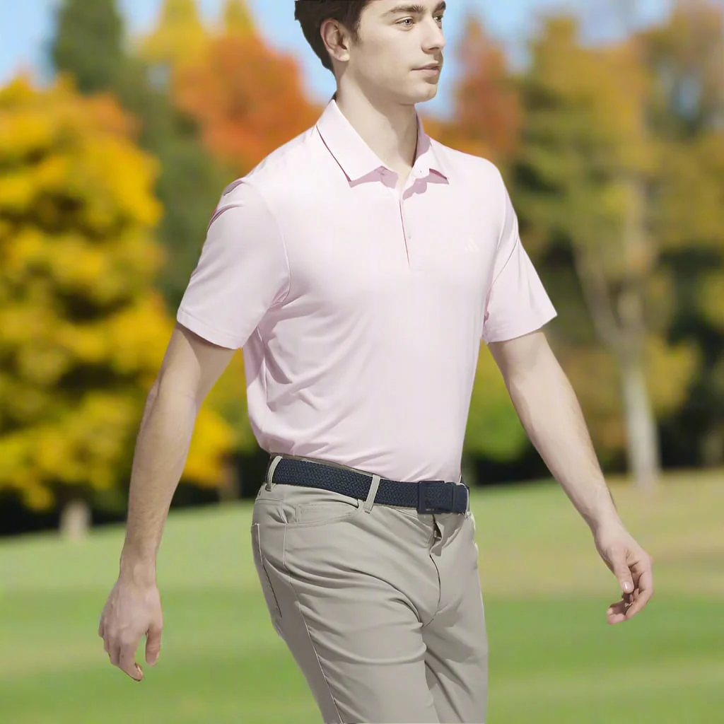 adidas Ultimate365 Solid Polo Shirt - Clear Pink - Image 6