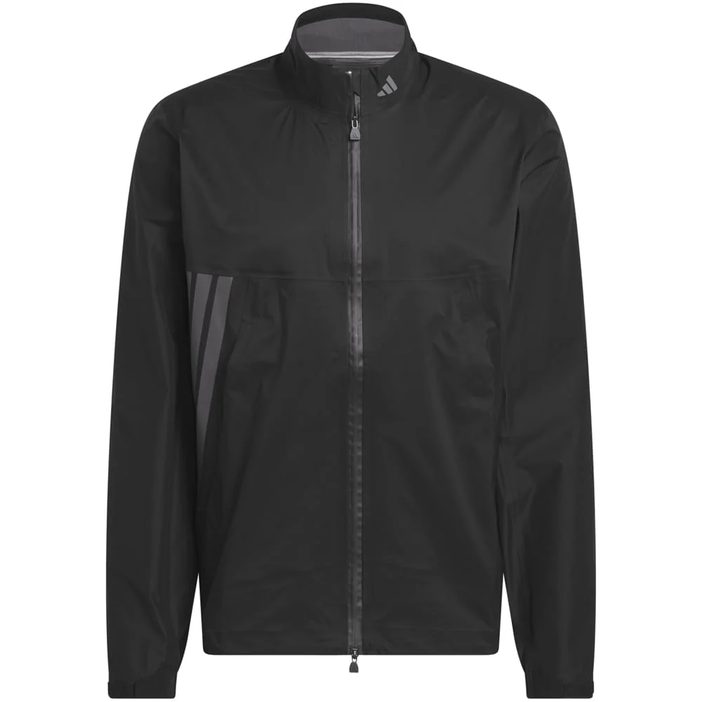adidas Ultimate365 Tour Climaproof+ Waterproof Full-Zip Rain Suit - Black - Image 2