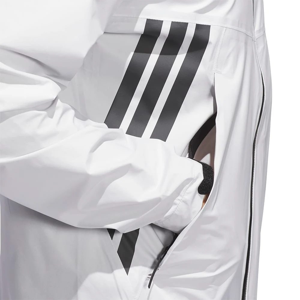 adidas Ultimate365 Tour Climaproof+ Waterproof Full-Zip Rain Suit - Grey One/Black - Image 7