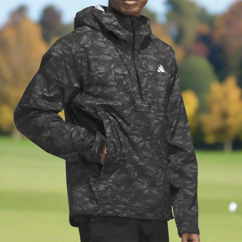adidas Ultimate365 Tour Climaproof+ Waterproof Parka Rain Suit - Black - Image 4