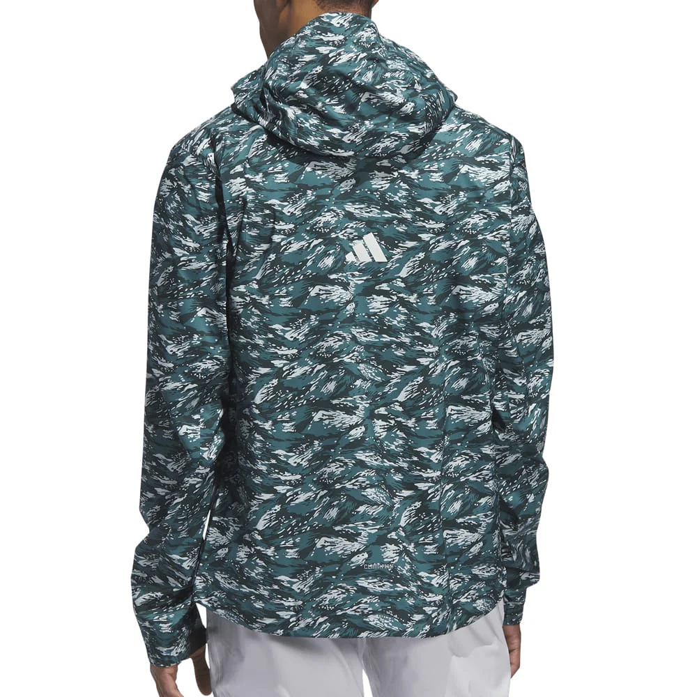 adidas Ultimate365 Tour Climaproof+ Waterproof Parka Rain Suit - Preloved Teal/Grey One - Image 5
