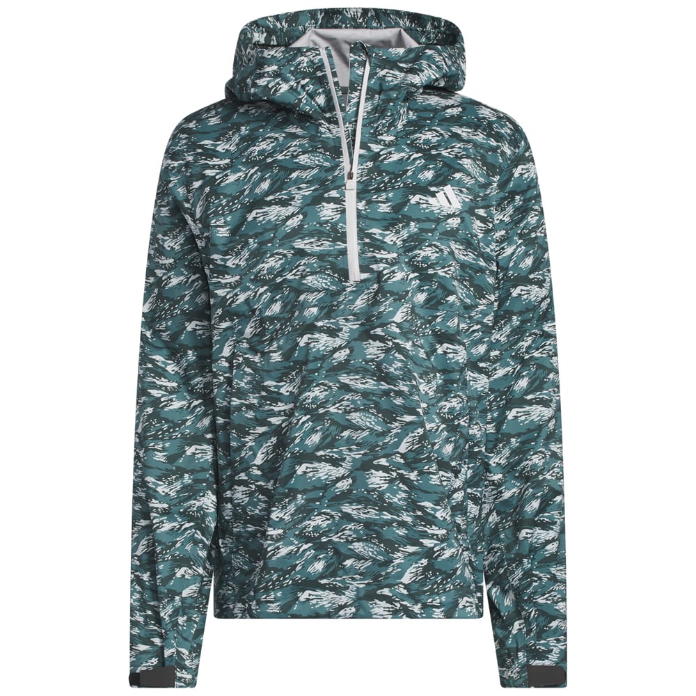 adidas Ultimate365 Tour Climaproof+ Waterproof Parka Rain Suit - Preloved Teal/Grey One - Image 7