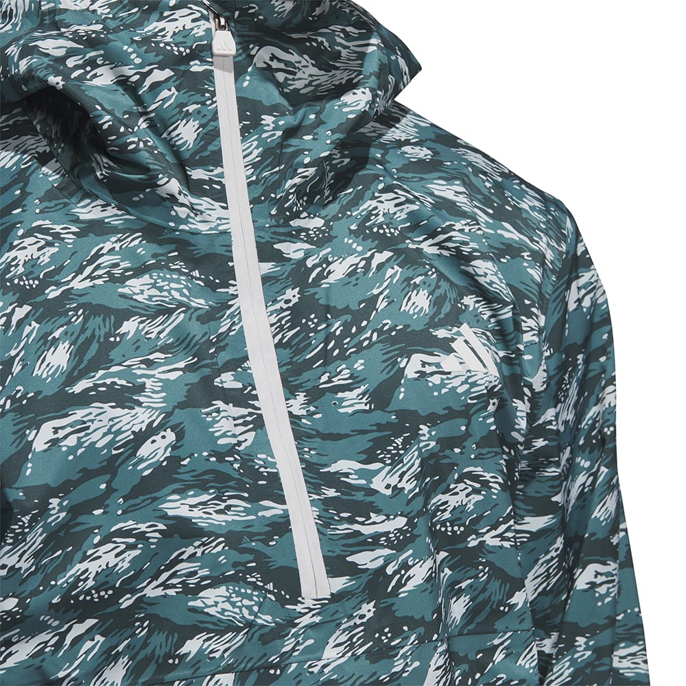 adidas Ultimate365 Tour Climaproof+ Waterproof Parka Rain Suit - Preloved Teal/Grey One - Image 8