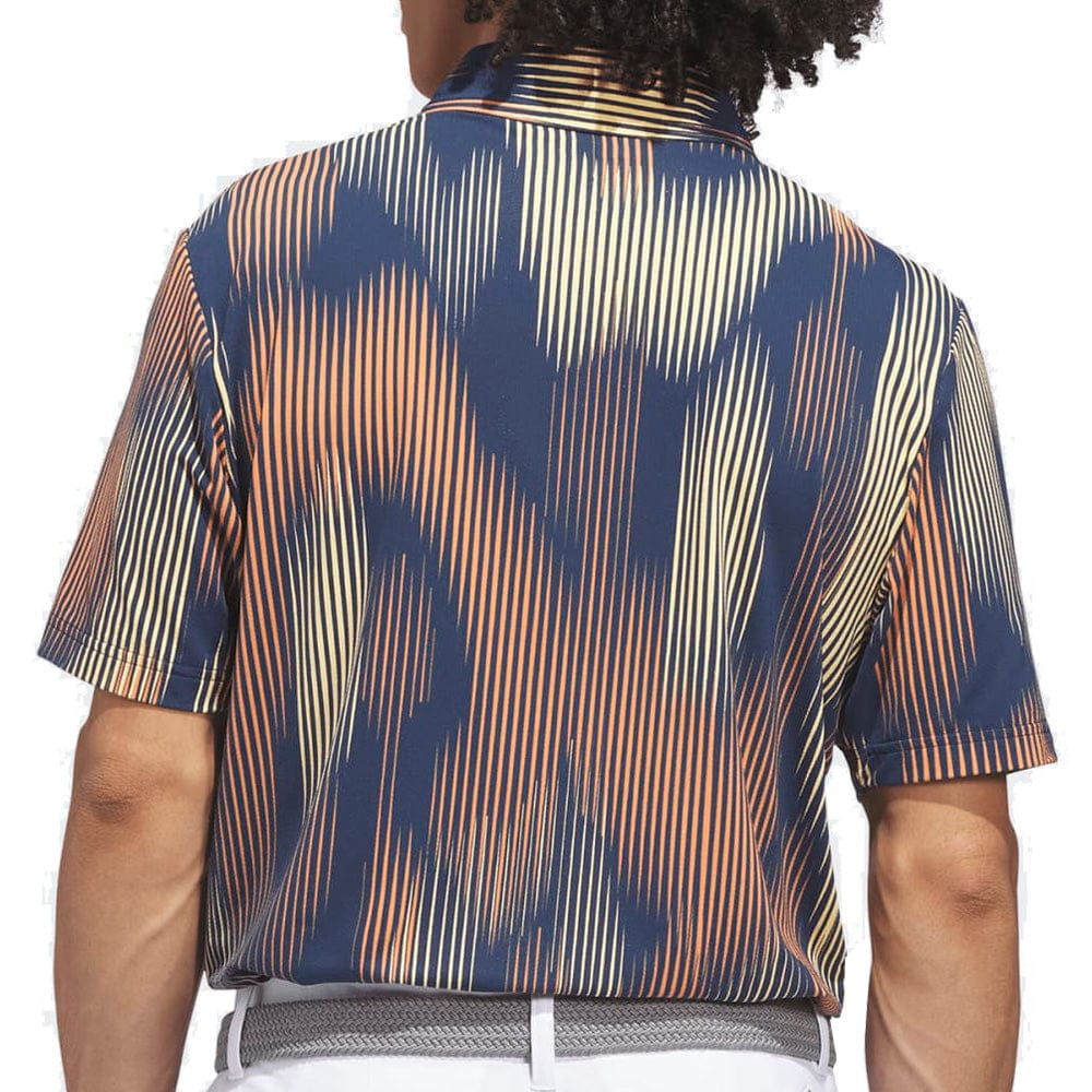 adidas Ultimate365 Tour Cool Feel Print Polo Shirt - Semi Ice Tangerine - Image 3