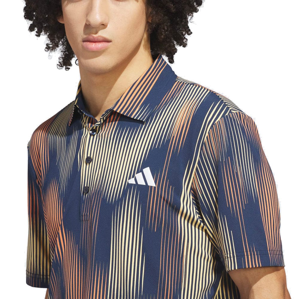 adidas Ultimate365 Tour Cool Feel Print Polo Shirt - Semi Ice Tangerine - Image 4