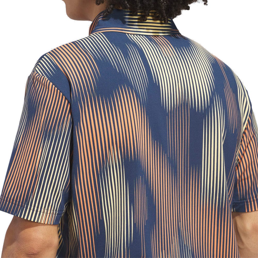 adidas Ultimate365 Tour Cool Feel Print Polo Shirt - Semi Ice Tangerine - Image 5