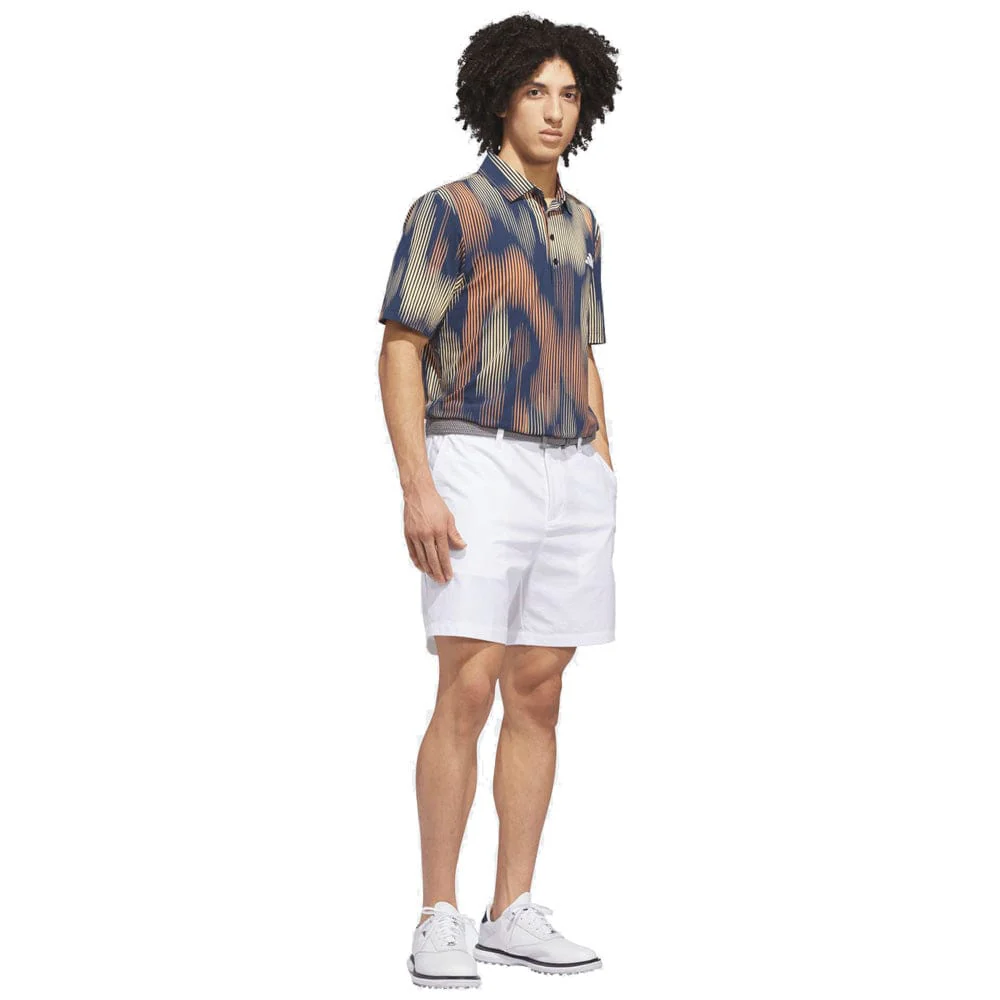 adidas Ultimate365 Tour Cool Feel Print Polo Shirt - Semi Ice Tangerine - Image 6