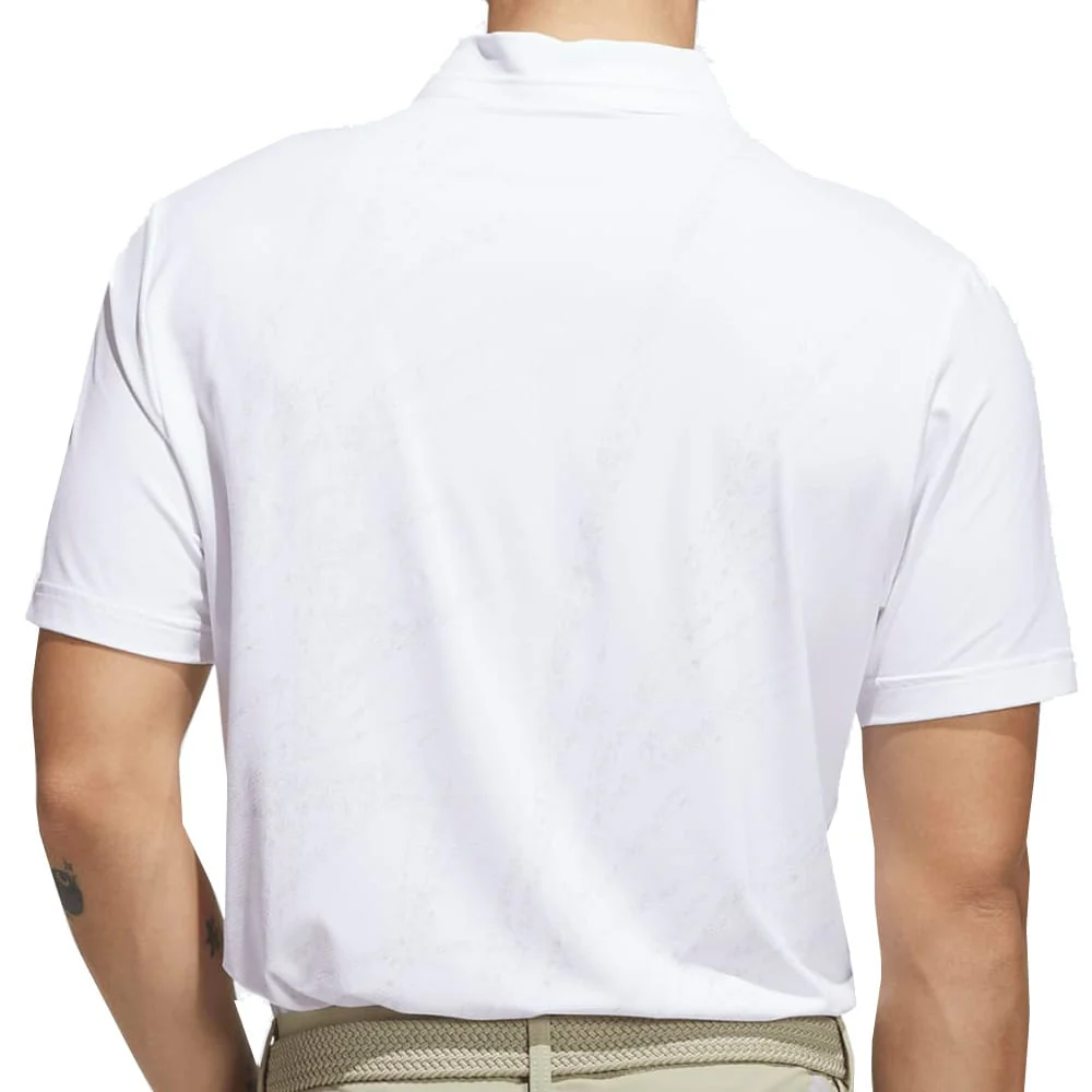 adidas Ultimate365 Tour Cool Feeling Fescue Polo Shirt - White - Image 2