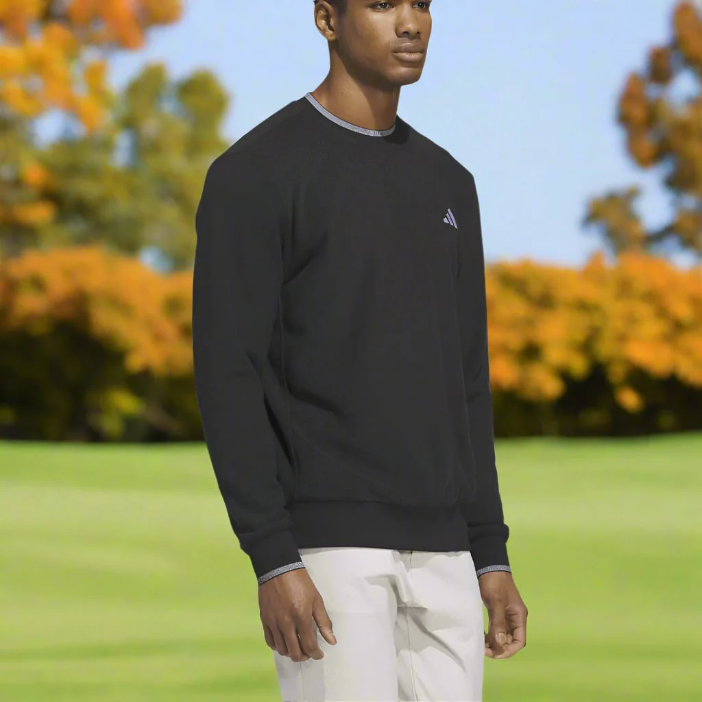 adidas Ultimate365 Tour Crewneck Sweatshirt - Black - Image 6