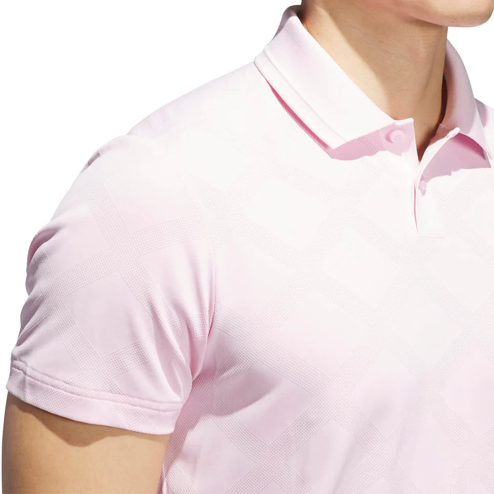 adidas Ultimate365 Tour Nylon Polo Shirt - Clear Pink - Image 4