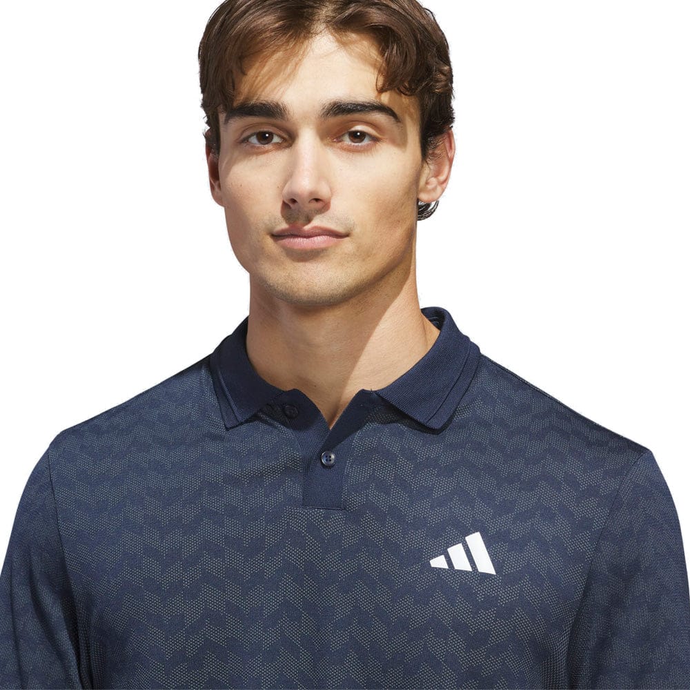 adidas Ultimate365 Tour Seamless Polo Shirt - Collegiate Navy/Wonder Sage - Image 3