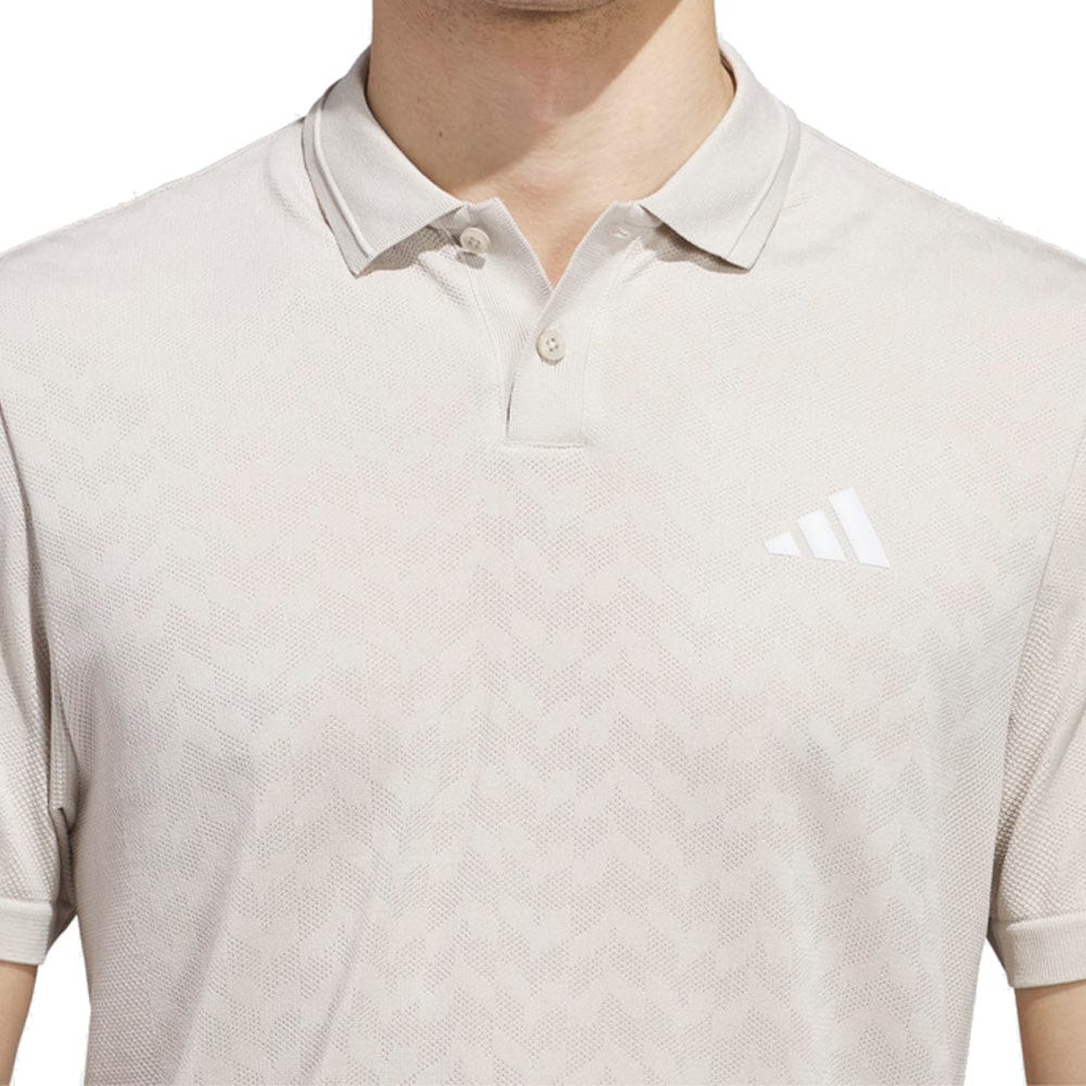 adidas Ultimate365 Tour Seamless Polo Shirt - Wonder Alumina/White - Image 4