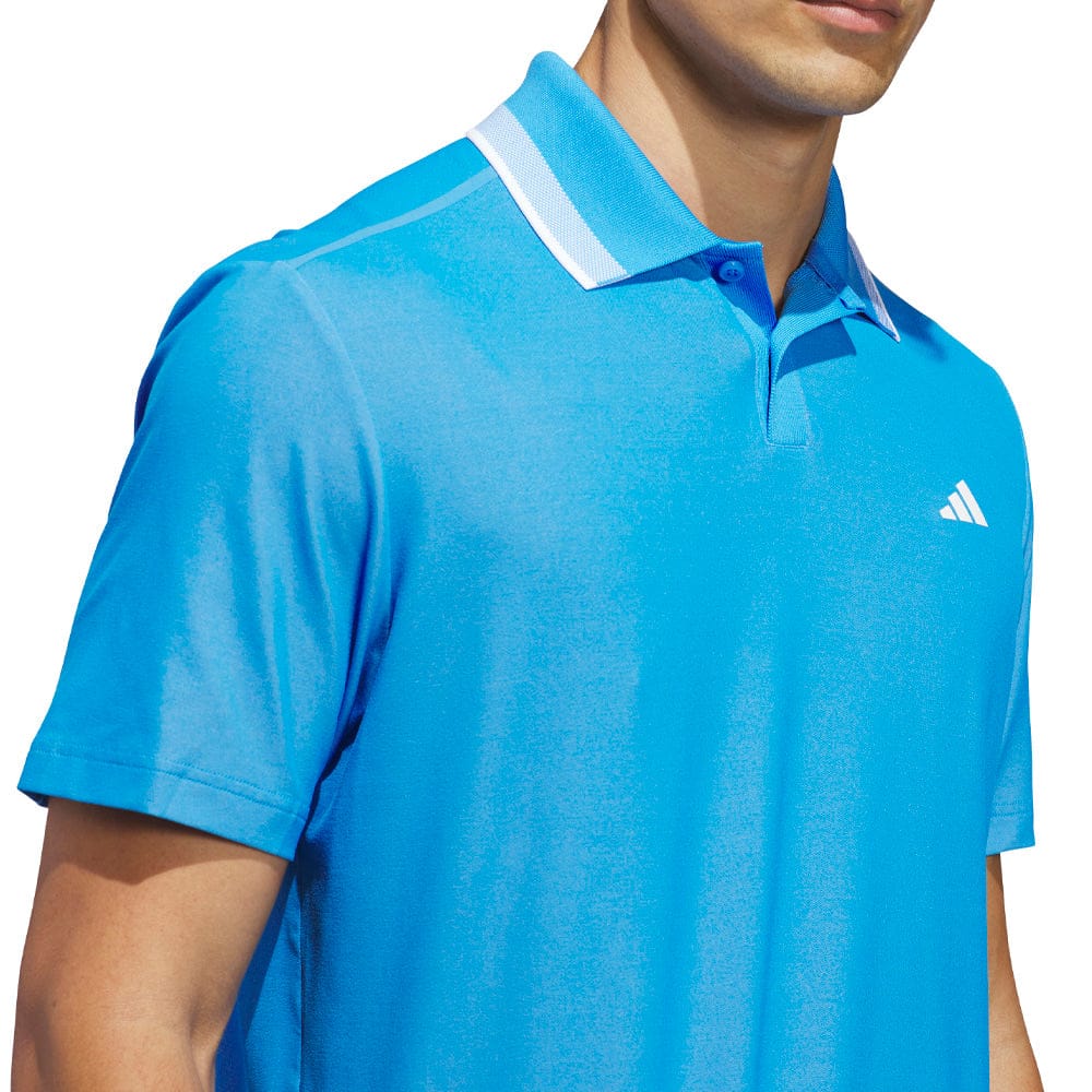 adidas Ultimate365 Tour Twistknit Pique Polo Shirt - Lucid Ray Blue - Image 5