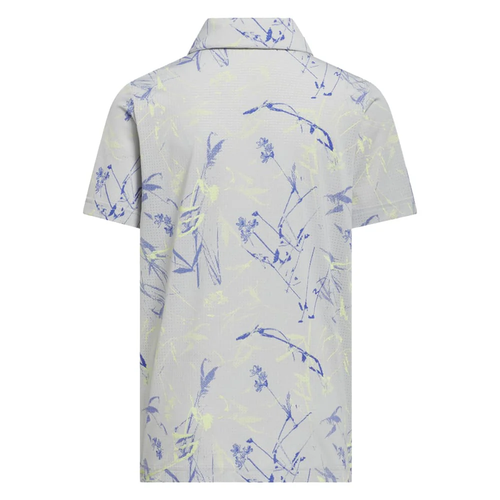 adidas Youth Climacool Mesh Printed Polo Shirt - Frozen Lemon - Image 2