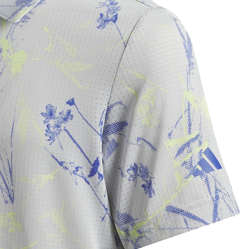 adidas Youth Climacool Mesh Printed Polo Shirt - Frozen Lemon - Image 5