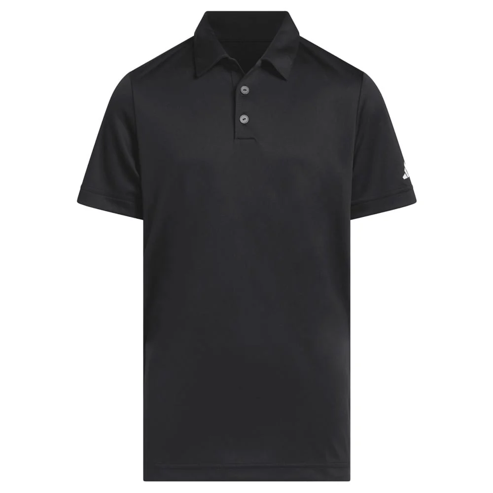 adidas Youth Performance Short Sleeve Polo Shirt - Black