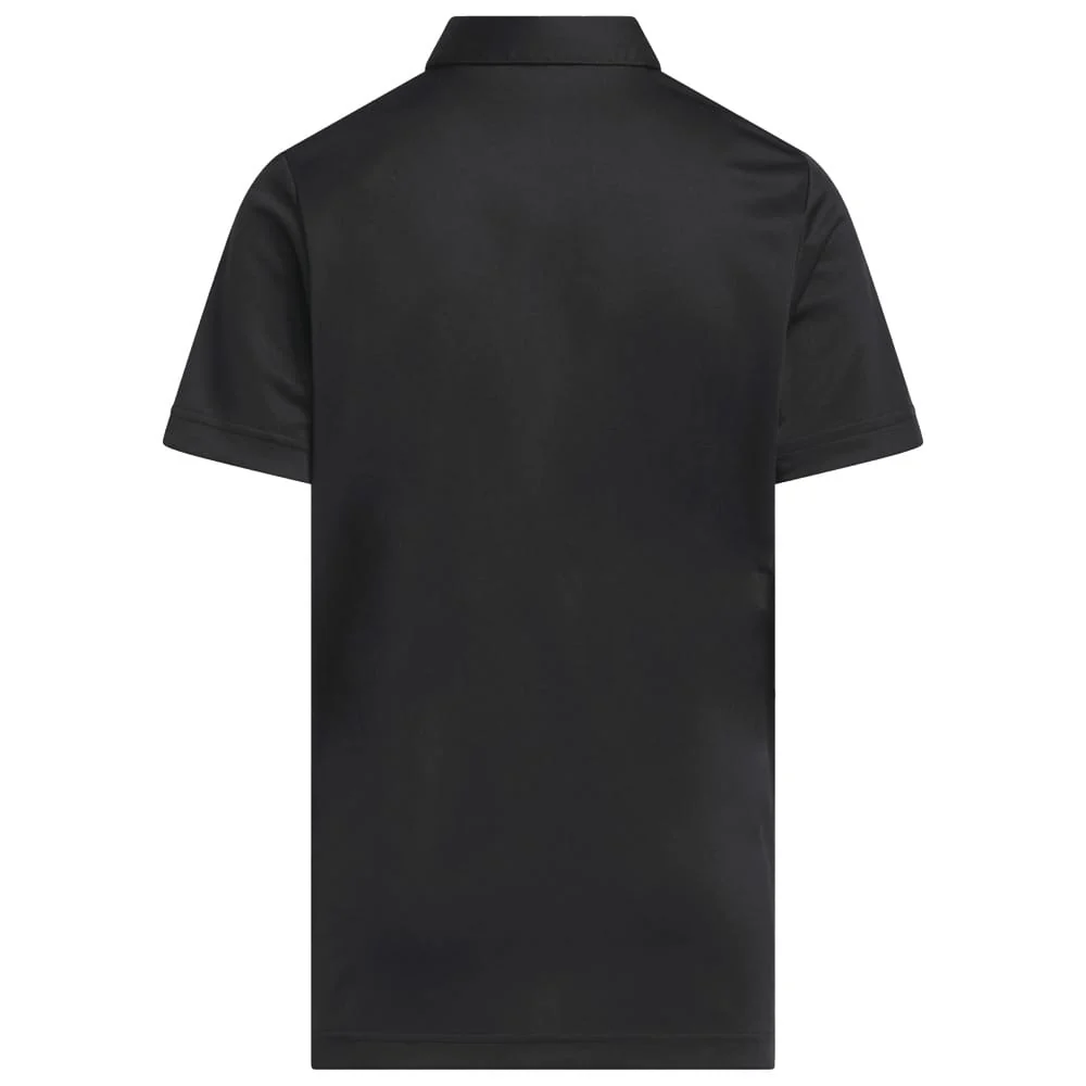 adidas Youth Performance Short Sleeve Polo Shirt - Black - Image 2